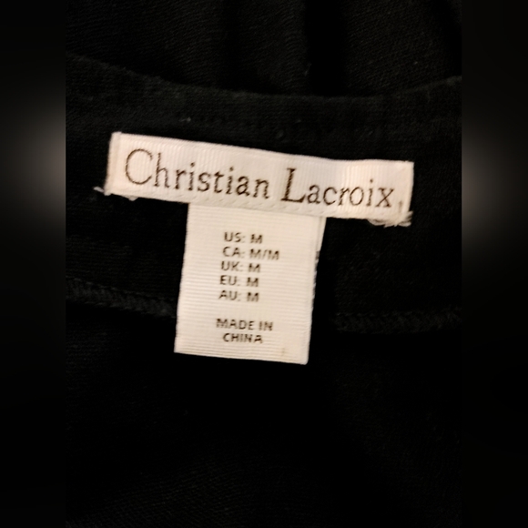 Christian Lacroix Black Linen Wrap Dress Womens Size Medium Sleeveless Pockets - Picture 15 of 16
